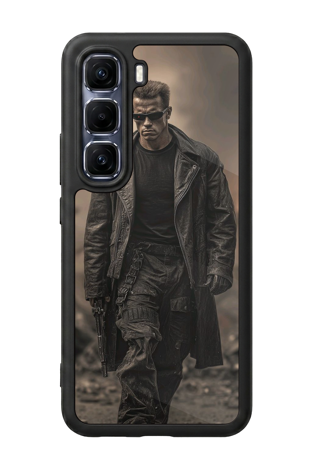 Infinix Hot 60 Pro Plus Uyumlu Terminator Tasarımlı Glossy Premium Kılıf
