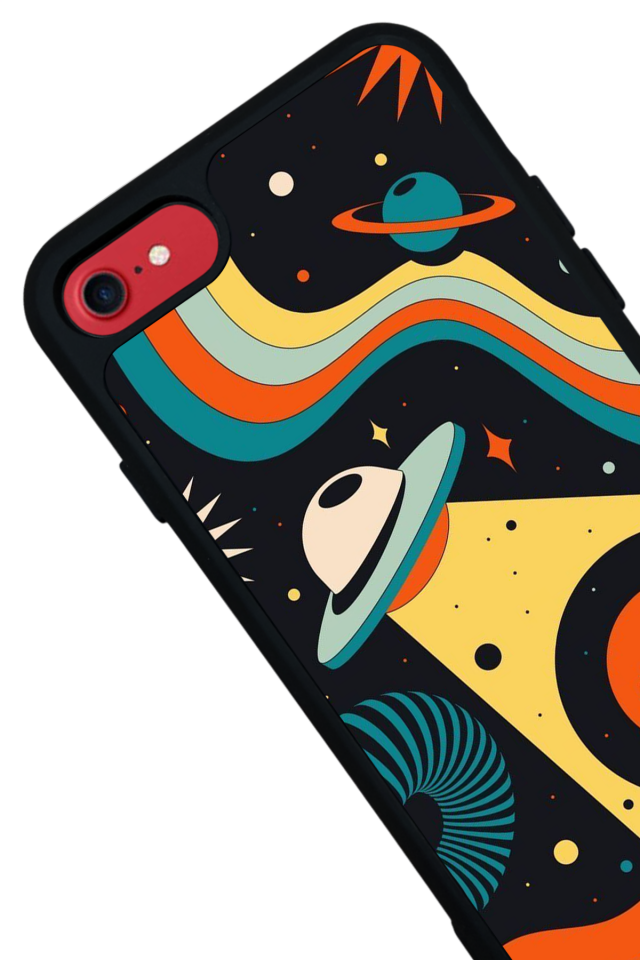 iPhone 8 Uyumlu Uzay Tasarımlı Glossy Premium Kılıf