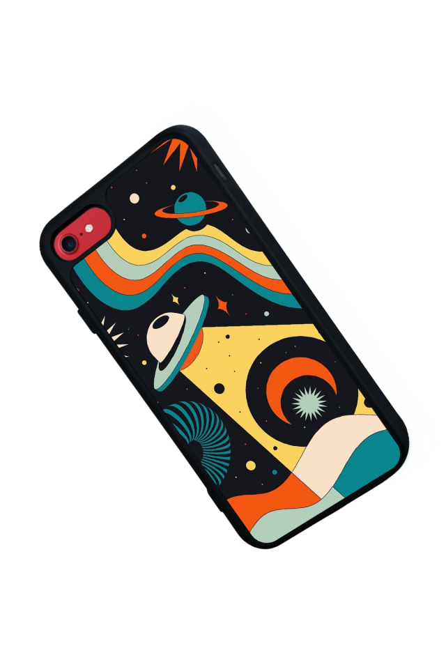 iPhone 8 Uyumlu Uzay Tasarımlı Glossy Premium Kılıf