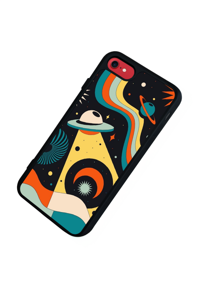 iPhone 8 Uyumlu Uzay Tasarımlı Glossy Premium Kılıf
