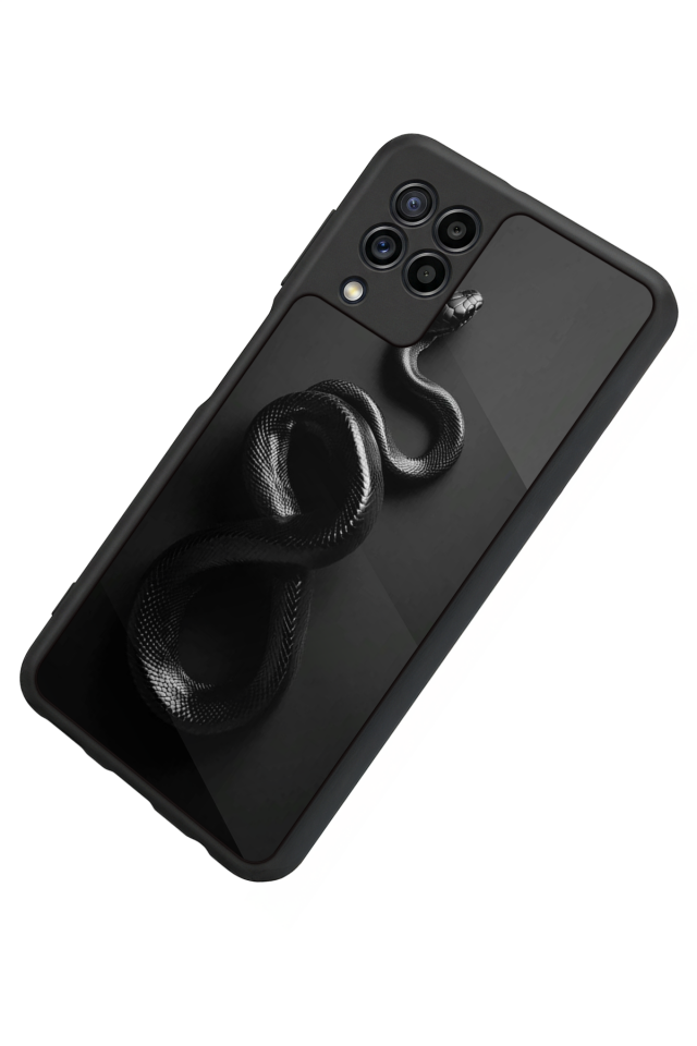 Samsung Galaxy M32 Uyumlu Yılan Tasarımlı Glossy Premium Kılıf