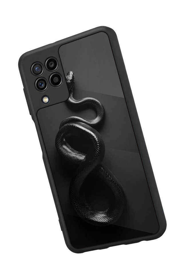 Samsung Galaxy M32 Uyumlu Yılan Tasarımlı Glossy Premium Kılıf