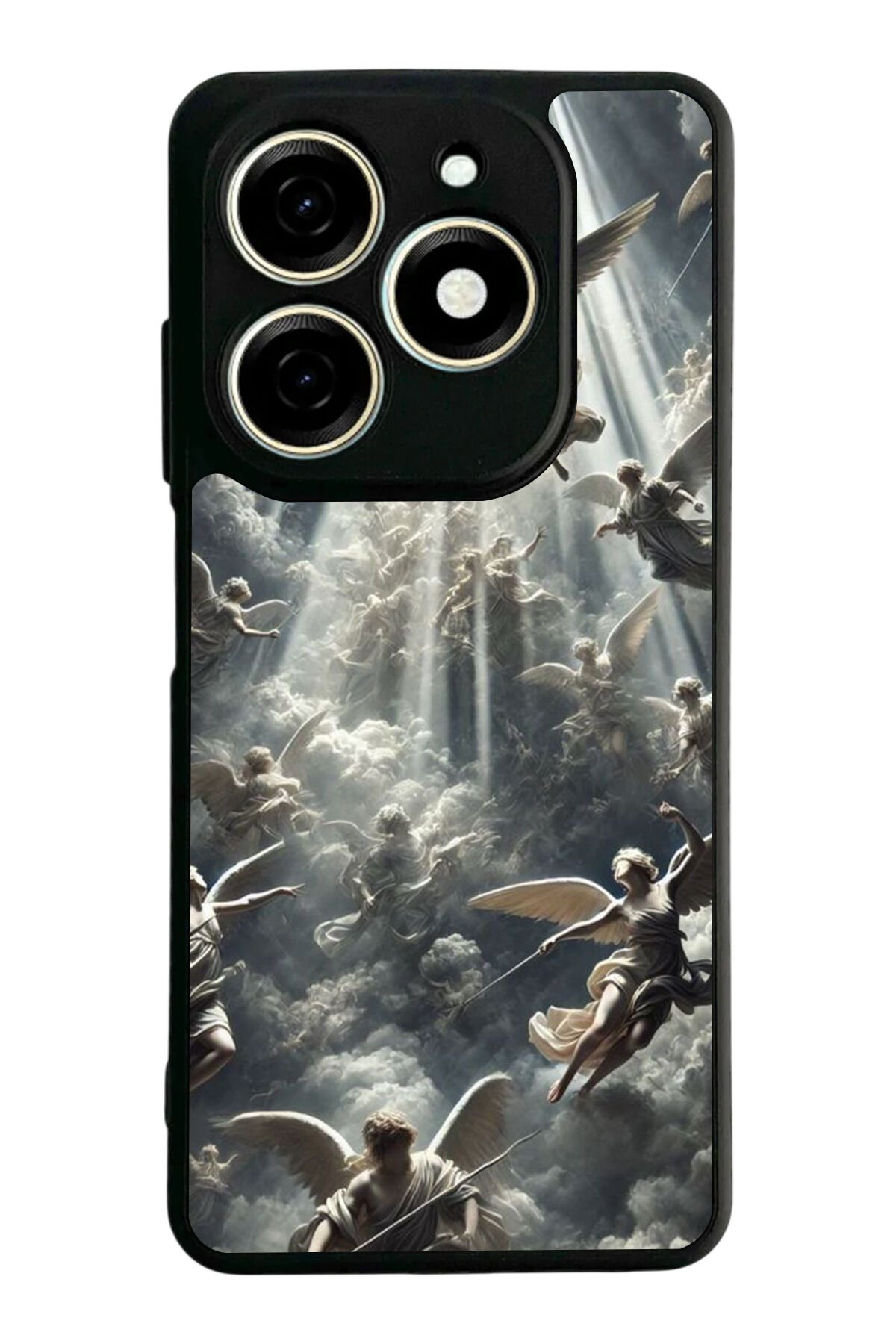 Infınıx Smart 8 Pro Uyumlu Melek Tasarımlı Glossy Premium Kılıf