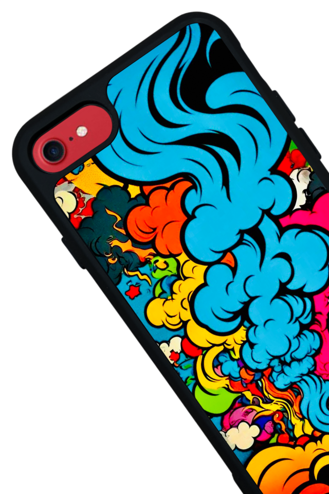 iPhone SE Uyumlu Abstract Tasarımlı Glossy Premium Kılıf