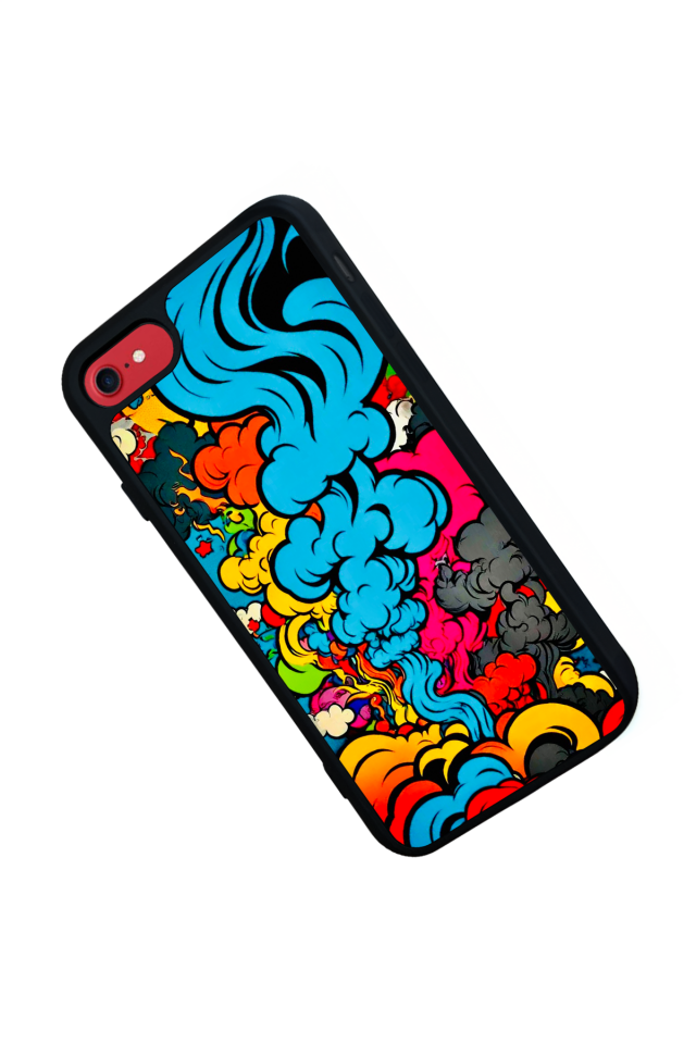 iPhone SE Uyumlu Abstract Tasarımlı Glossy Premium Kılıf