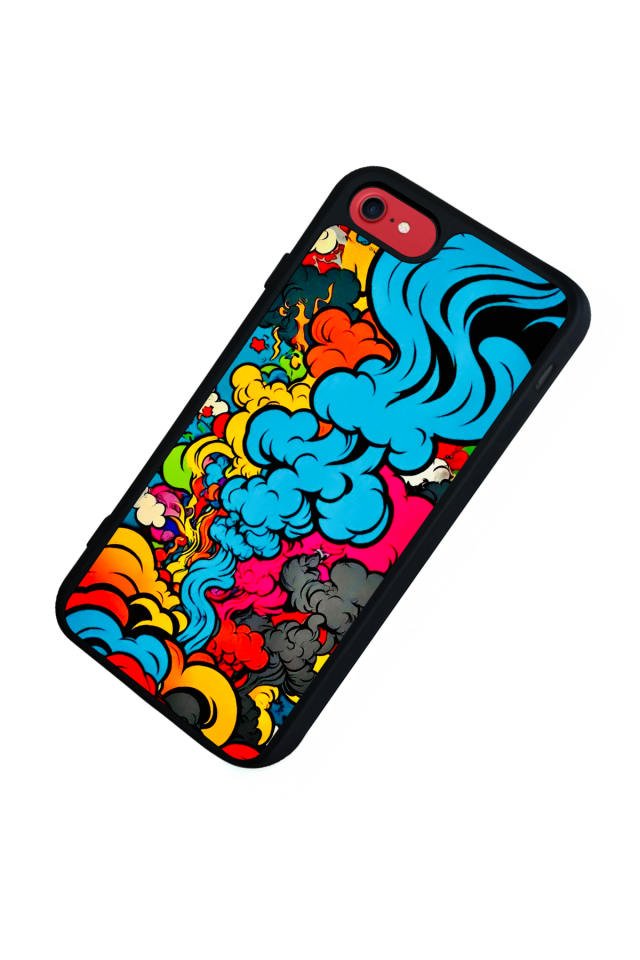 iPhone SE Uyumlu Abstract Tasarımlı Glossy Premium Kılıf