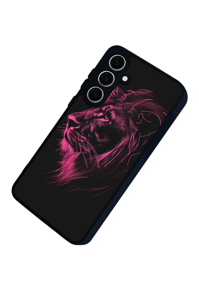 Samsung Galaxy S24 FE Uyumlu Aslan Tasarımlı Glossy Premium Kılıf