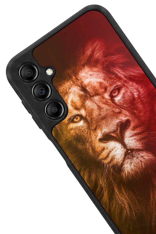 Samsung Galaxy A14 Uyumlu Aslan Tasarımlı Glossy Premium Kılıf