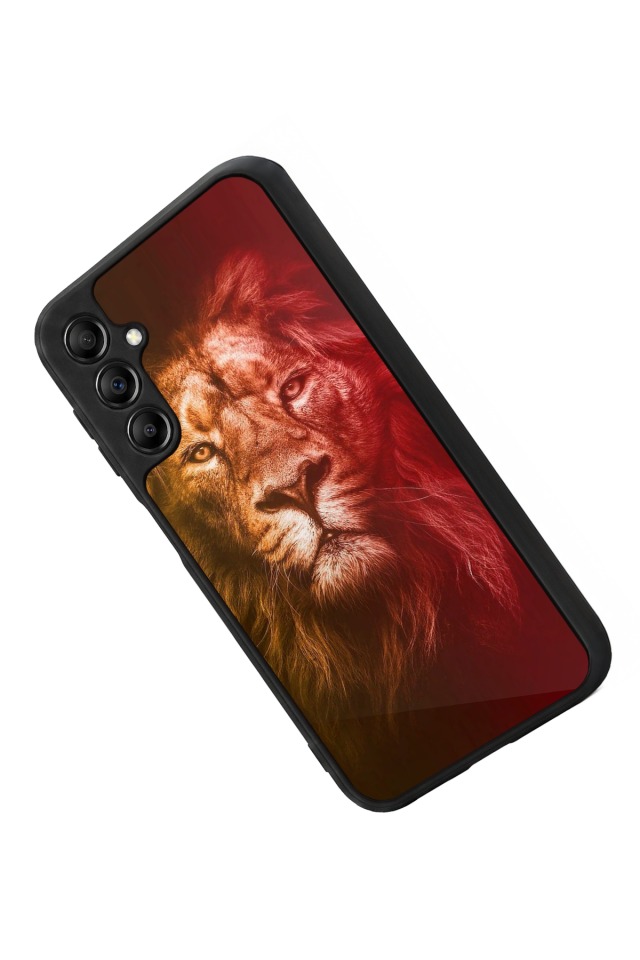 Samsung Galaxy A14 Uyumlu Aslan Tasarımlı Glossy Premium Kılıf