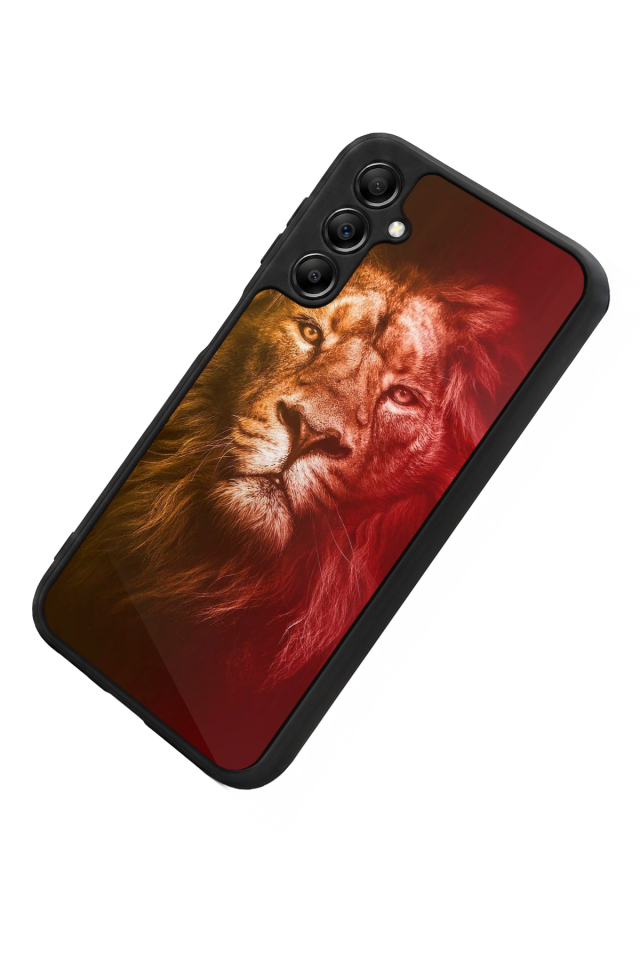 Samsung Galaxy A14 Uyumlu Aslan Tasarımlı Glossy Premium Kılıf