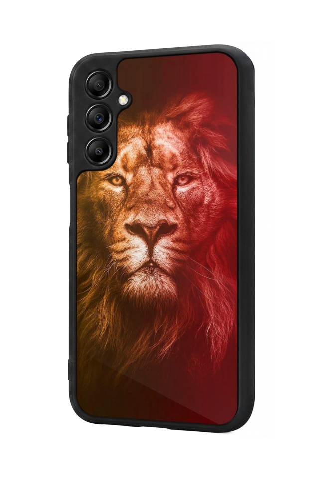 Samsung Galaxy A14 Uyumlu Aslan Tasarımlı Glossy Premium Kılıf