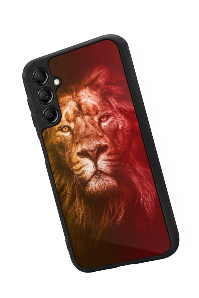 Samsung Galaxy A14 Uyumlu Aslan Tasarımlı Glossy Premium Kılıf