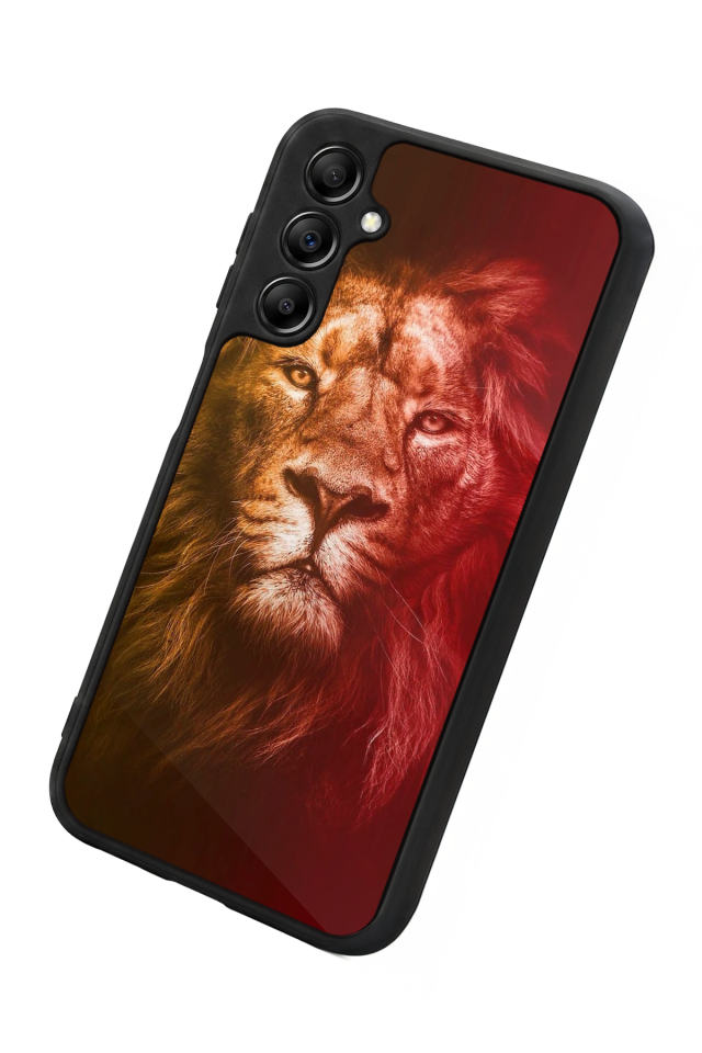 Samsung Galaxy A14 Uyumlu Aslan Tasarımlı Glossy Premium Kılıf