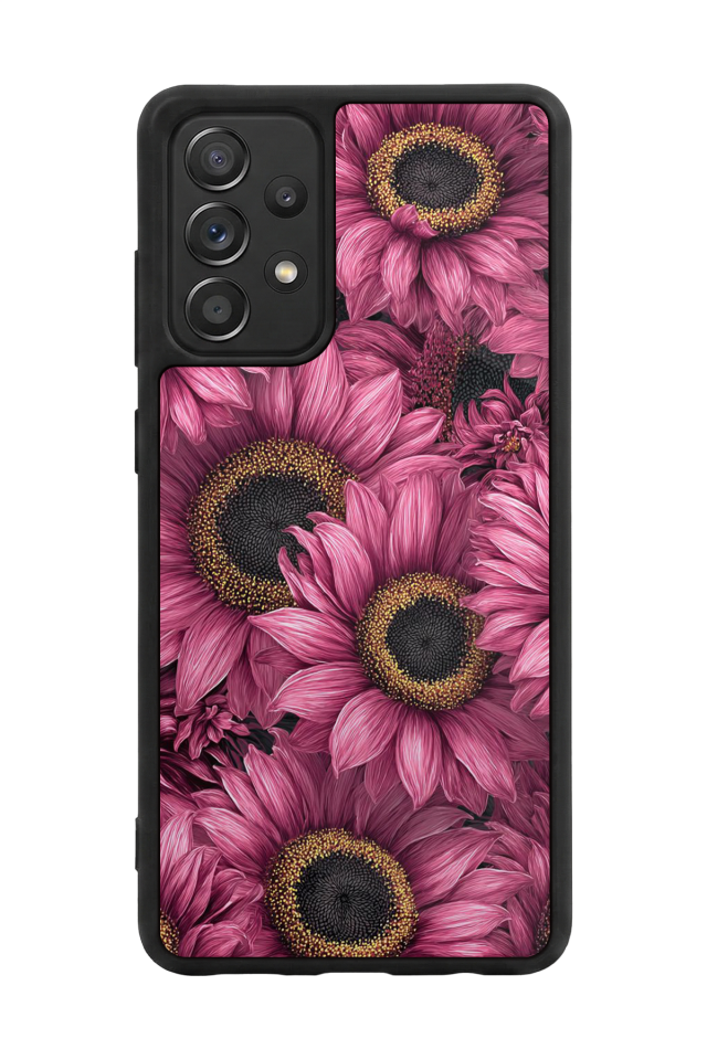Samsung Galaxy A72 Uyumlu Cicek Tasarımlı Glossy Premium Kılıf