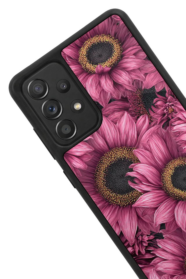Samsung Galaxy A72 Uyumlu Cicek Tasarımlı Glossy Premium Kılıf