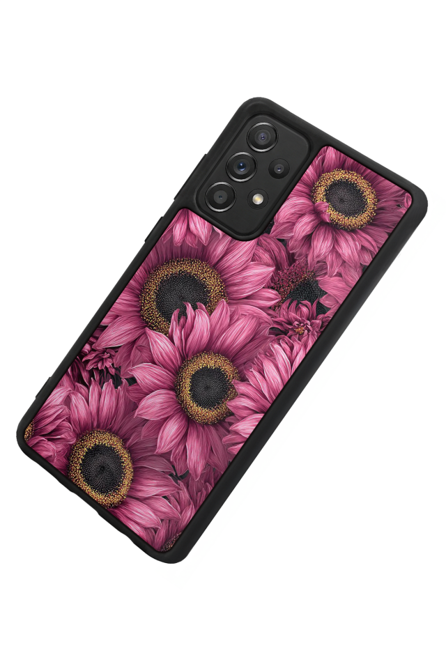 Samsung Galaxy A72 Uyumlu Cicek Tasarımlı Glossy Premium Kılıf