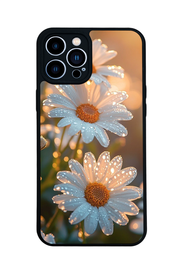 iPhone 12 Pro Max Uyumlu Cicek Tasarımlı Glossy Premium Kılıf