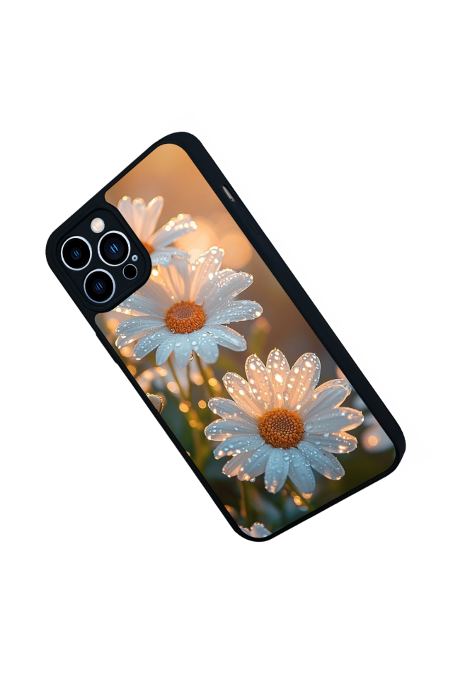 iPhone 12 Pro Max Uyumlu Cicek Tasarımlı Glossy Premium Kılıf