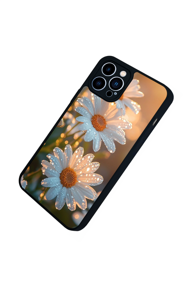 iPhone 12 Pro Max Uyumlu Cicek Tasarımlı Glossy Premium Kılıf