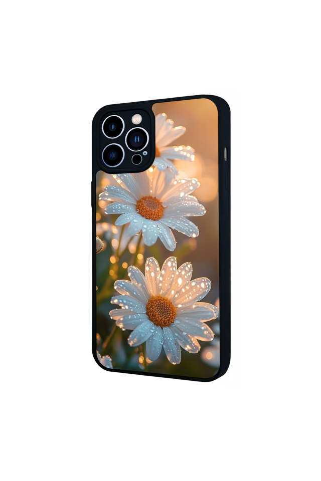 iPhone 12 Pro Max Uyumlu Cicek Tasarımlı Glossy Premium Kılıf