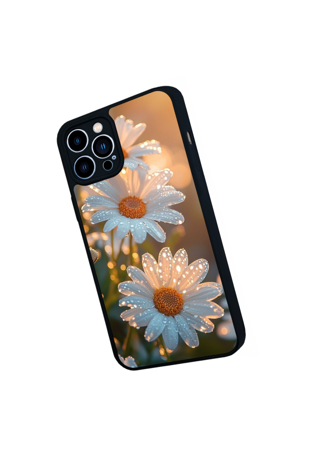 iPhone 12 Pro Max Uyumlu Cicek Tasarımlı Glossy Premium Kılıf