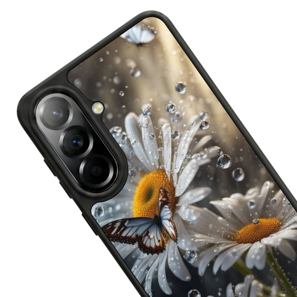 Samsung Galaxy A57 Uyumlu Cicek Tasarımlı Glossy Premium Kılıf