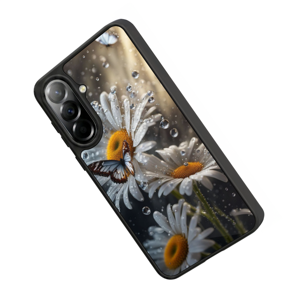 Samsung Galaxy A57 Uyumlu Cicek Tasarımlı Glossy Premium Kılıf