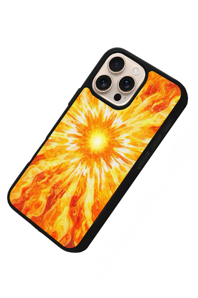 iPhone 16 Pro Uyumlu Gunes Tasarımlı Glossy Premium Kılıf