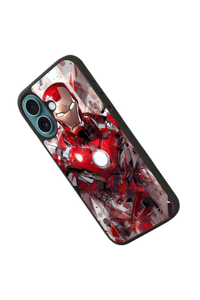 iPhone 16 Uyumlu Iron Man ( Demir Adam ) Tasarımlı Glossy Premium Kılıf