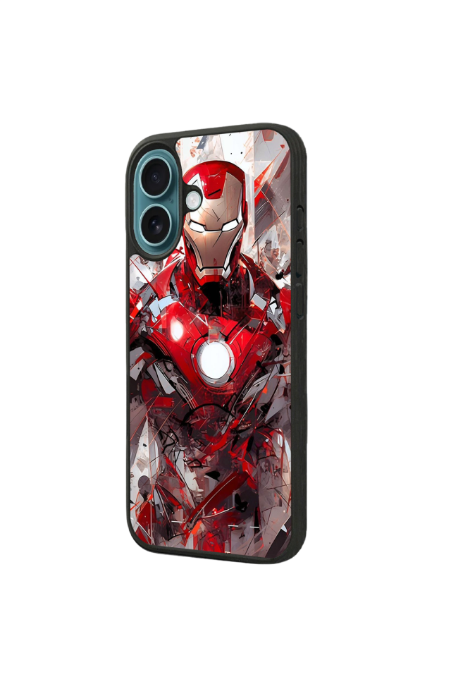 iPhone 16 Uyumlu Iron Man ( Demir Adam ) Tasarımlı Glossy Premium Kılıf
