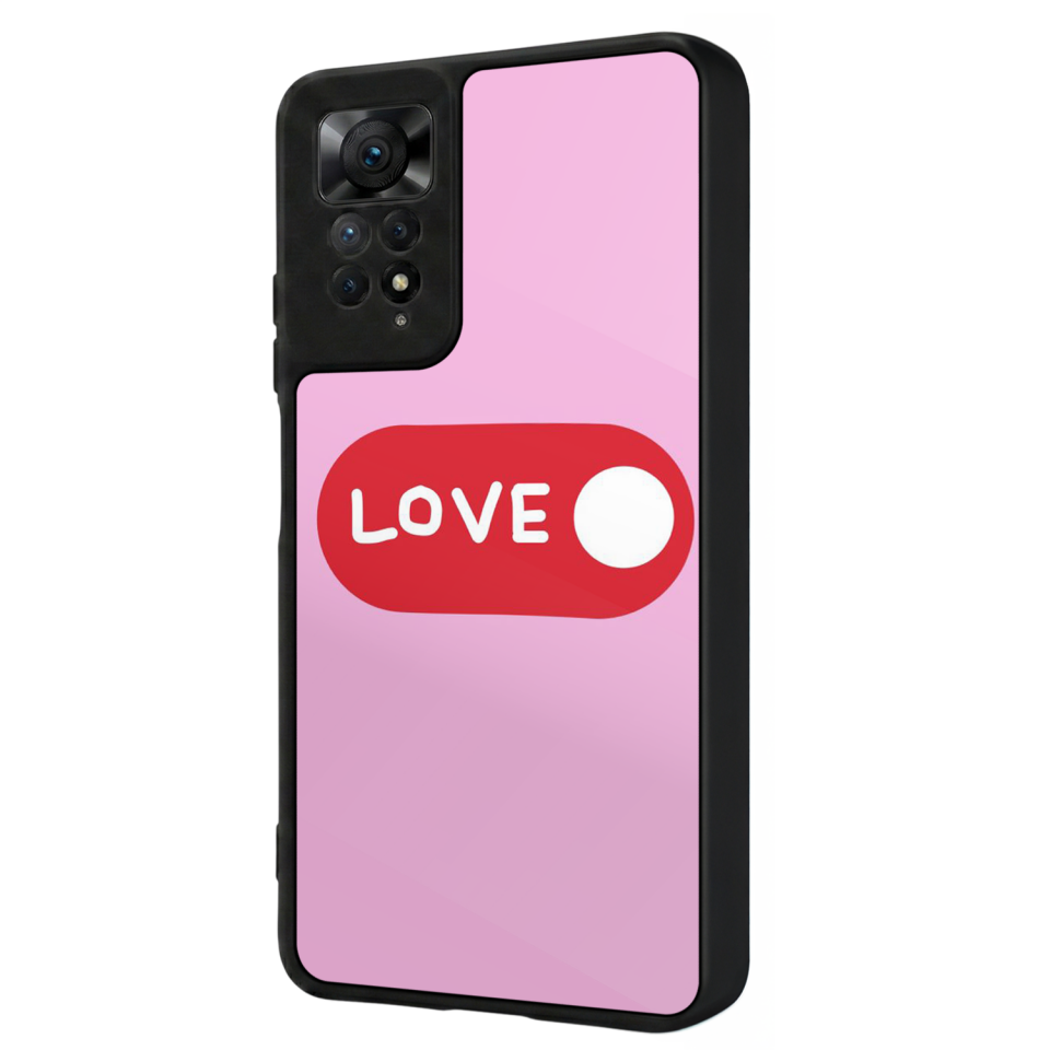 Xiaomi Redmi Note 12 Pro Uyumlu Kalp Love Tasarımlı Glossy Premium Kılıf