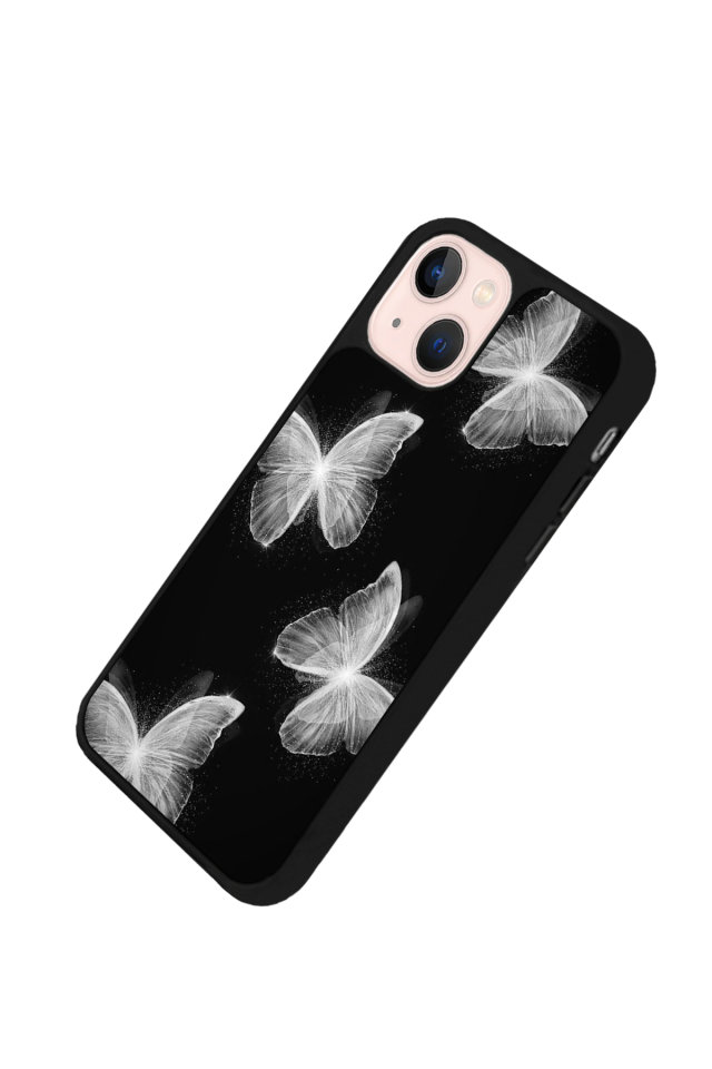 iPhone 14 Plus Uyumlu Kelebek Tasarımlı Glossy Premium Kılıf