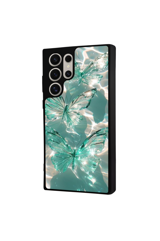 Samsung Galaxy S24 Ultra Uyumlu Kelebek Tasarımlı Glossy Premium Kılıf