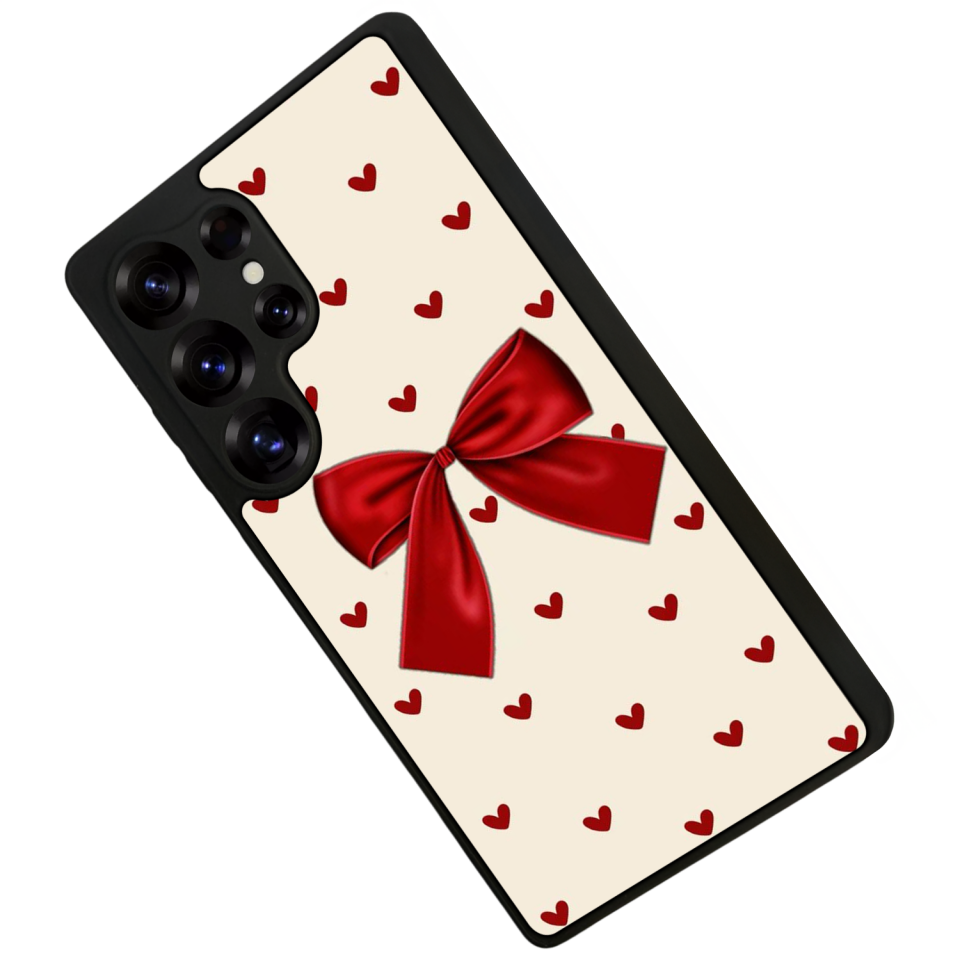 Samsung Galaxy S25 Ultra Uyumlu Kurdele Tasarımlı Glossy Premium Kılıf