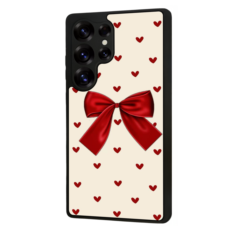 Samsung Galaxy S25 Ultra Uyumlu Kurdele Tasarımlı Glossy Premium Kılıf