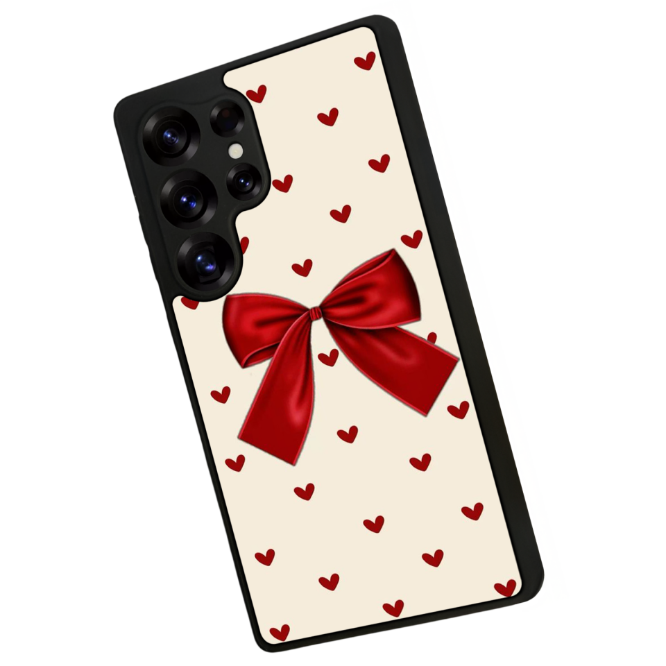 Samsung Galaxy S25 Ultra Uyumlu Kurdele Tasarımlı Glossy Premium Kılıf