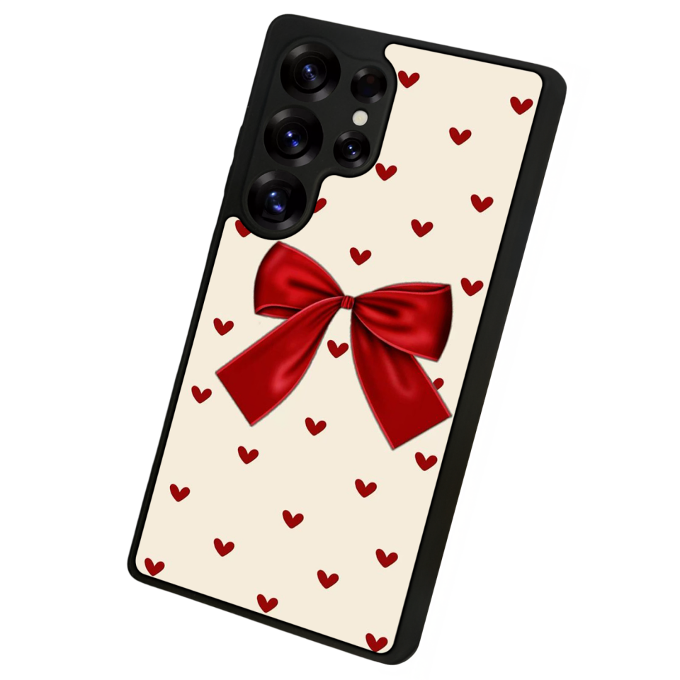 Samsung Galaxy S25 Ultra Uyumlu Kurdele Tasarımlı Glossy Premium Kılıf