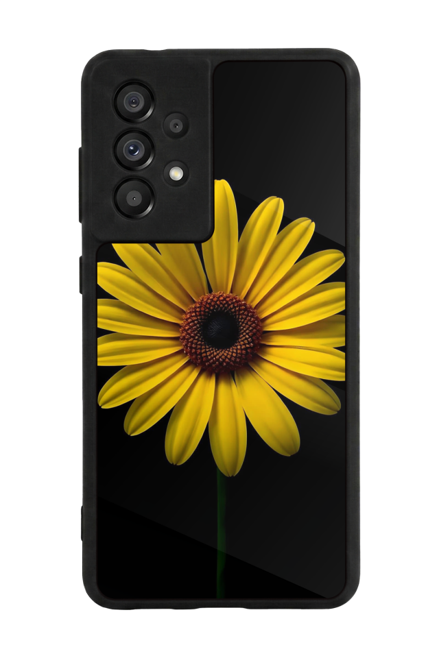 Samsung Galaxy A73 Uyumlu Papatya Tasarımlı Glossy Premium Kılıf