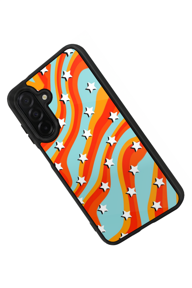 Samsung Galaxy A56 Uyumlu Retro Yildizlar Tasarımlı Glossy Premium Kılıf