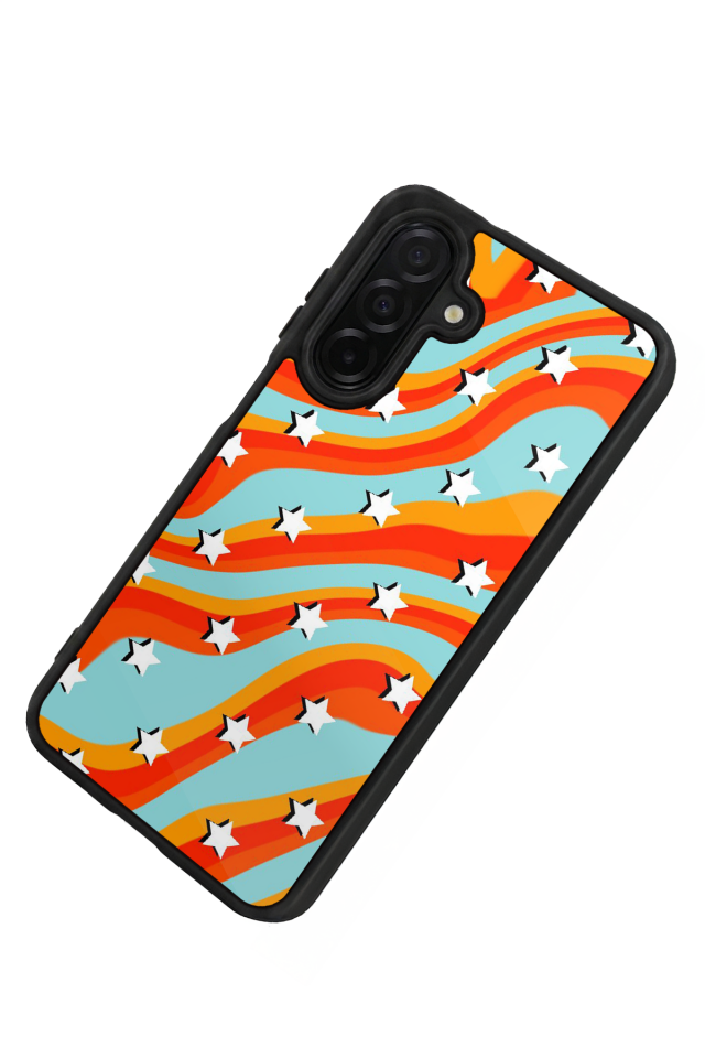 Samsung Galaxy A56 Uyumlu Retro Yildizlar Tasarımlı Glossy Premium Kılıf