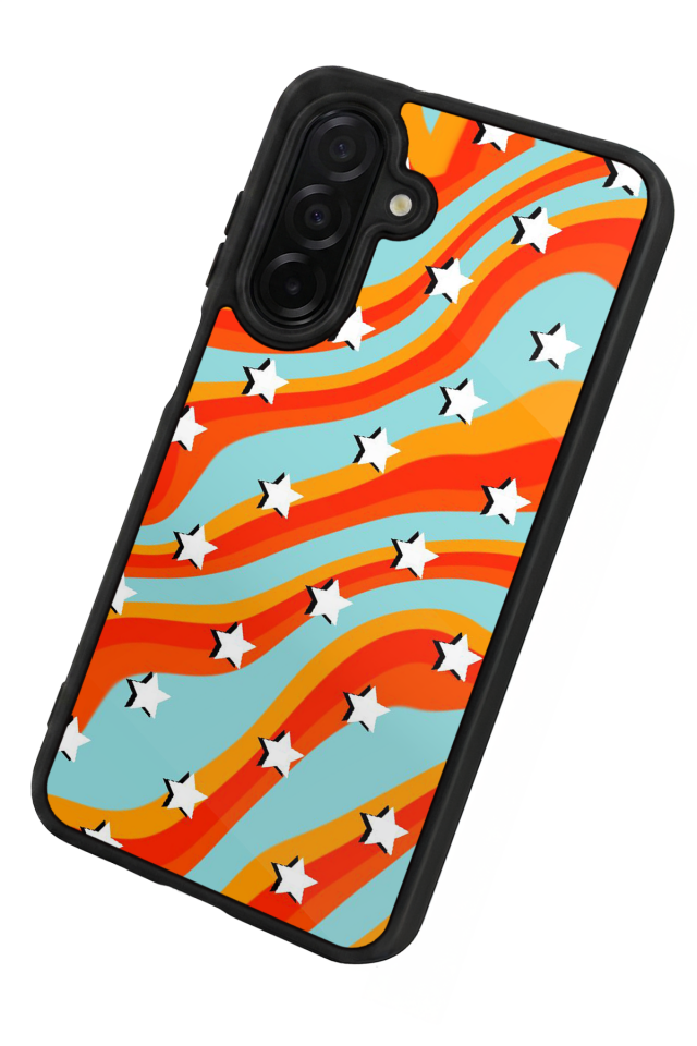 Samsung Galaxy A56 Uyumlu Retro Yildizlar Tasarımlı Glossy Premium Kılıf