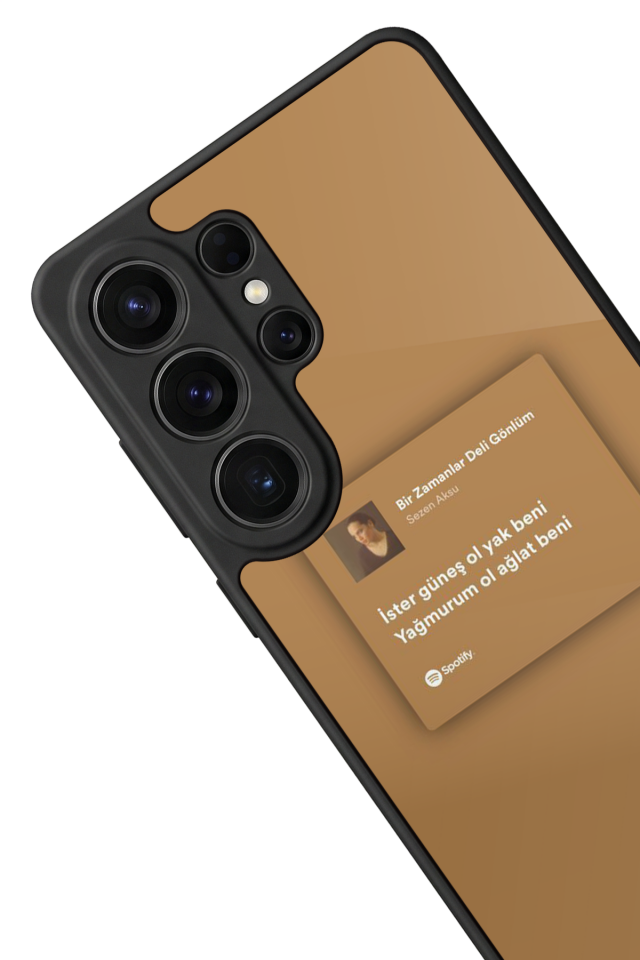 Samsung Galaxy S26 Ultra Uyumlu Sarki Sozleri Tasarımlı Glossy Premium Kılıf