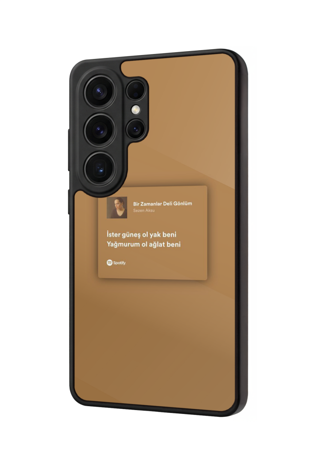 Samsung Galaxy S26 Ultra Uyumlu Sarki Sozleri Tasarımlı Glossy Premium Kılıf