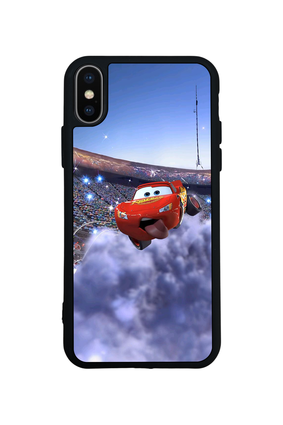 iPhone X/ XS Uyumlu Şimsek McQueen Tasarımlı Glossy Premium Kılıf