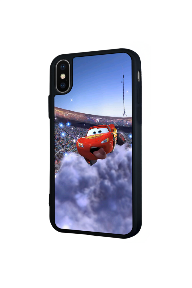 iPhone X/ XS Uyumlu Şimsek McQueen Tasarımlı Glossy Premium Kılıf