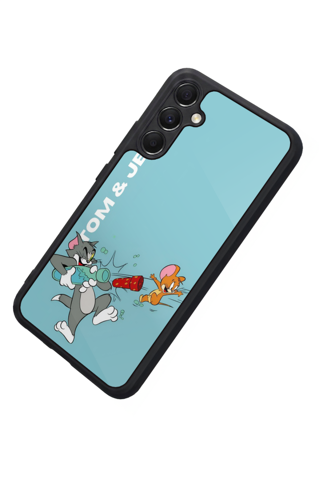 Samsung Galaxy M34 Uyumlu Tom And Jerry Tasarımlı Glossy Premium Kılıf