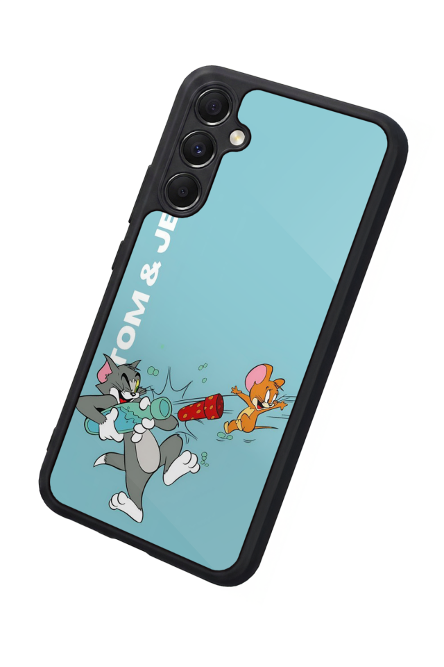 Samsung Galaxy M34 Uyumlu Tom And Jerry Tasarımlı Glossy Premium Kılıf