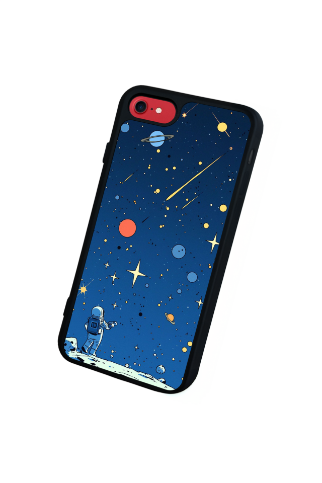 iPhone 8 Uyumlu Uzay Tasarımlı Glossy Premium Kılıf