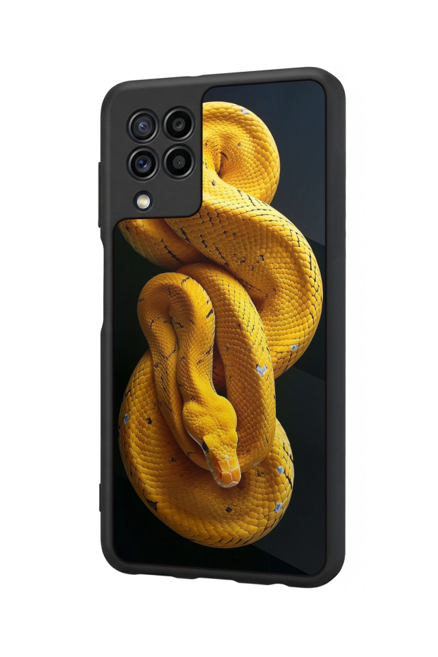 Samsung Galaxy M32 Uyumlu Yılan Tasarımlı Glossy Premium Kılıf
