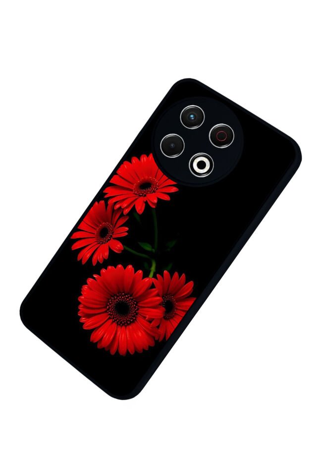 Tecno Spark 30 Pro Uyumlu Cicek Tasarımlı Glossy Premium Kılıf